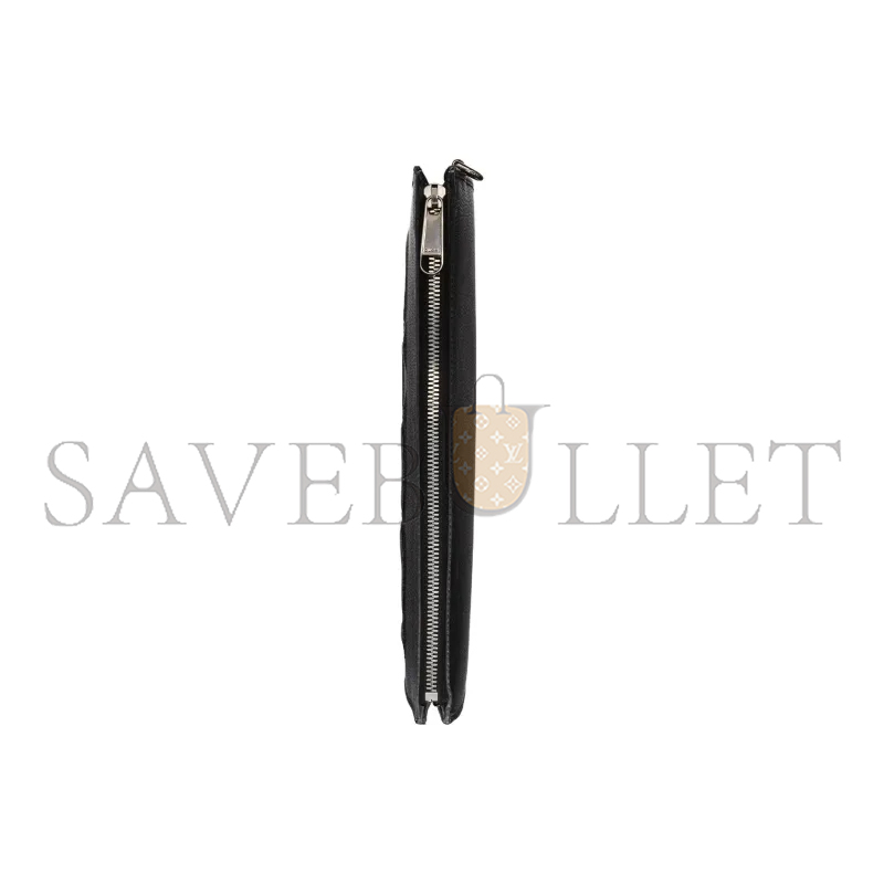 G*u*i inlaid logo grained leather clutch 768374 (28*22*3cm)